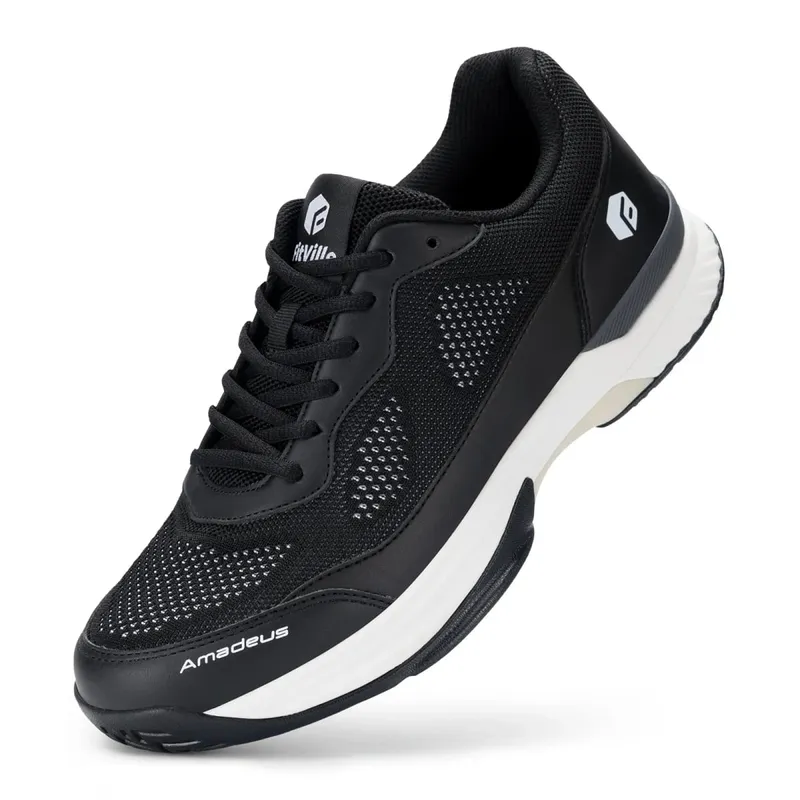 FitVille Scarpe da Tennis Professionali da Allenamento a Larghezza Larga 2E da Uomo, Traspiranti, Leggere, Antiscivolo, Dotate di Supporto per l'Arco, da Indossare Tutto il Giorno