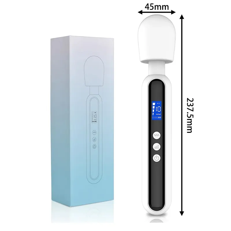 Bacchetta da massaggio in morbido silicone Multi-Size e Multi-Color Modalità di vibrazione regolabili impermeabili opzionali Strumento portatile per il relax domestico — image 12