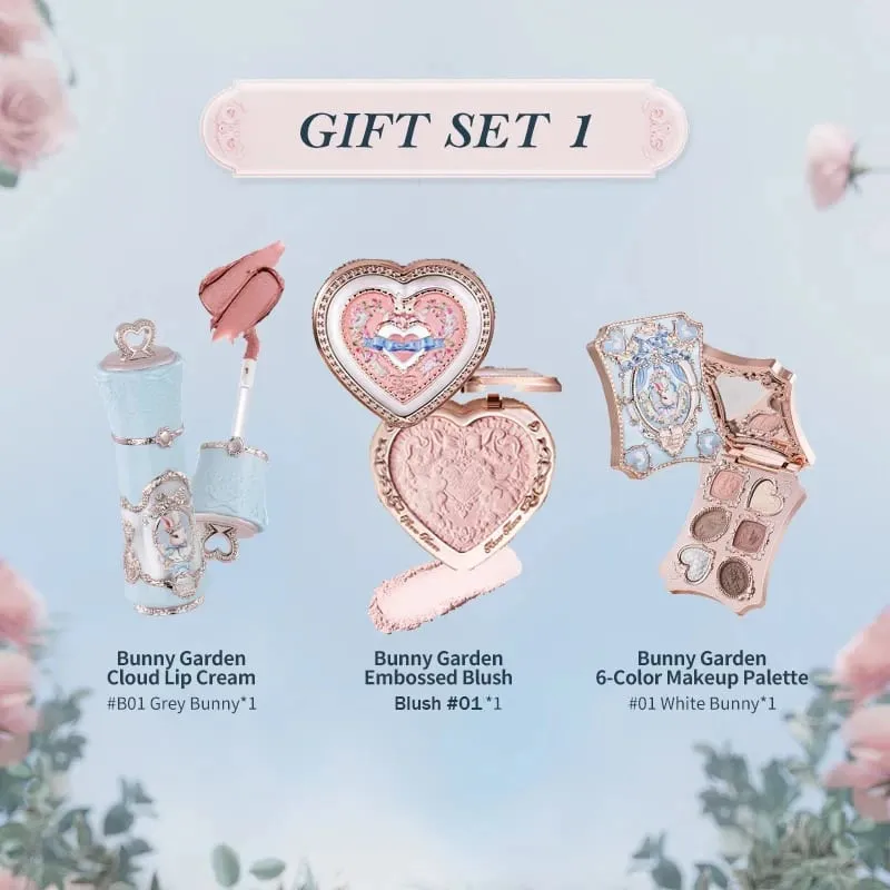 Flowers Knows Bunny Garden Collection Gavesæt Makeup Øjenskygge Palette Velvet Matte Lip Stick Lip Cream Blush De Maquillaje — image 8