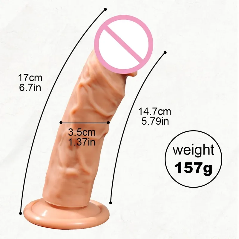 Gode réaliste pour femme en silicone pour débutant avec stimulation anale du point G avec ventouse forte pour jouet sexuel adulte masturbateur — image 9