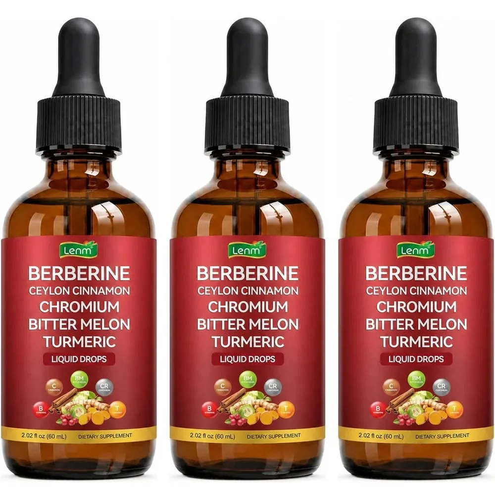 Berberine Complex Gocce Supporto metabolico 100% zucchero naturale e senza alcol Equilibrio sano dello zucchero nel sangue e salute dell'apparato digerente — image 9