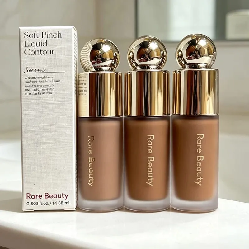 Sjælden skønhed letvægtslotion mat tekstur flydende pulver Blusher nærende 4 farve smør læbestift Bronzing flydende kosmetik — image 6