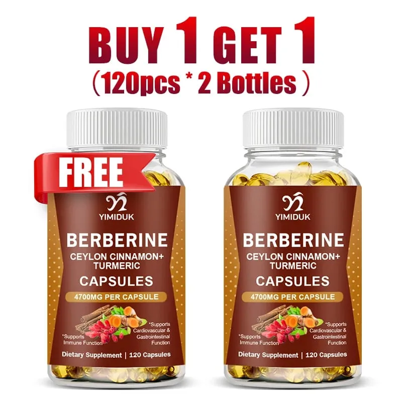 Berberine 4700 Mg Supplement with Ceylon Cinnamon Support Heart Health Immune System Healthy GI & Cholesterol Gluten-Free — image 8