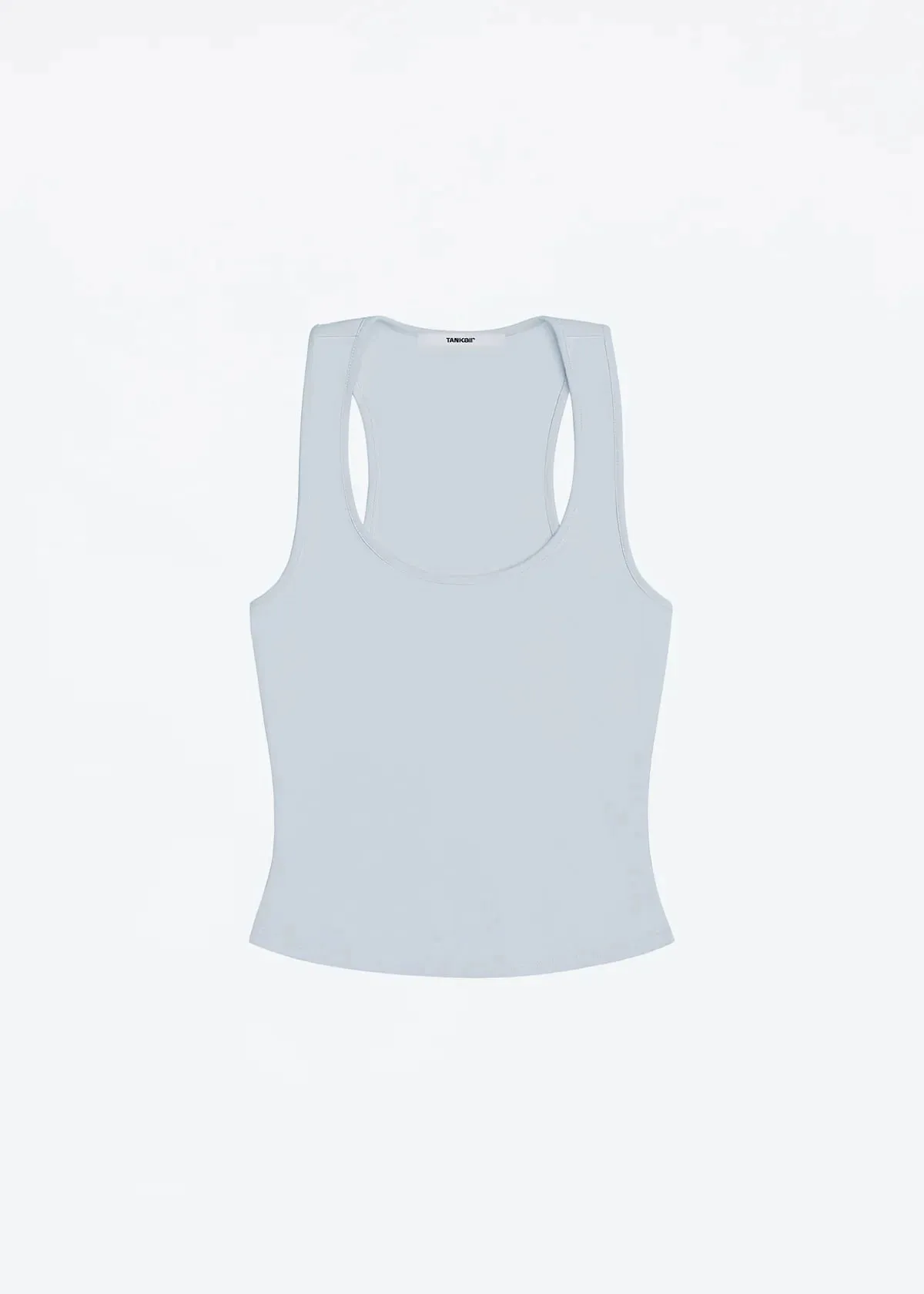 Débardeur classique en forme de X, dos nu, bleu bébé et gris brumeux, multicolore, confortable, taille élastique, ajustement serré, haut dos nu — image 7