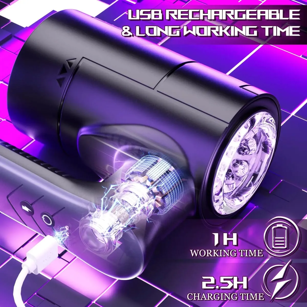 Masturbateur pour hommes, télescopique automatique, en Silicone, vagin, pipe anale, stimulateur de chatte orale, jouets sexuels, produits pour adultes — image 3