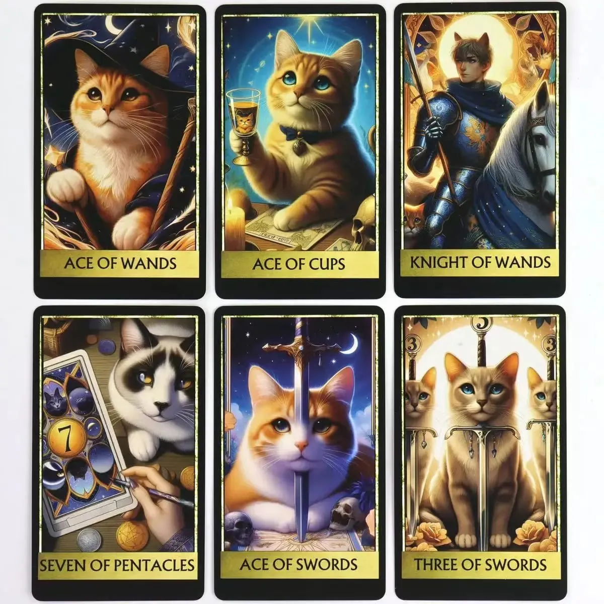 Nouveau jeu de cartes Tarot chat A 78, Version anglaise, jeux de société, soins personnels pour les lectures de Tarot, jeu vibrant et facile, jeu de divination, jouet — image 4