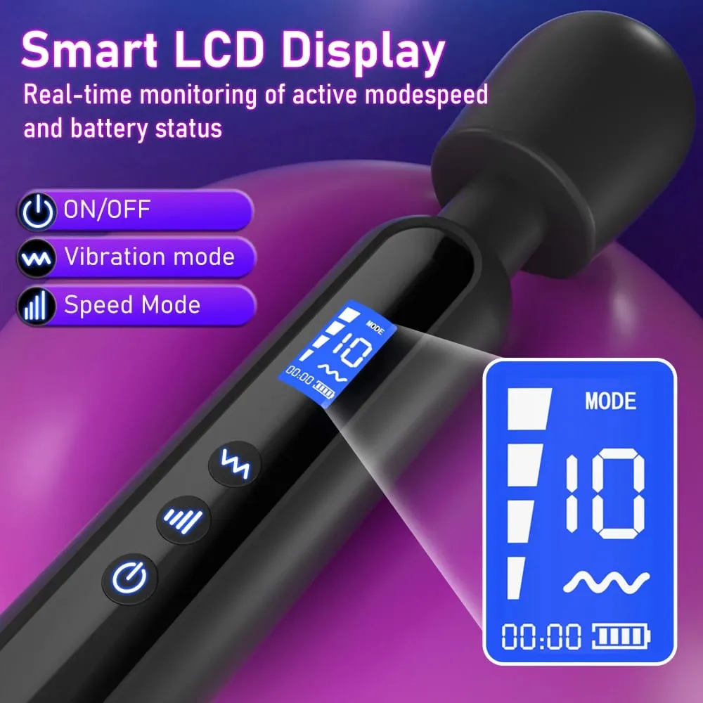 Bacchetta da massaggio in morbido silicone Multi-Size e Multi-Color Modalità di vibrazione regolabili impermeabili opzionali Strumento portatile per il relax domestico — image 3