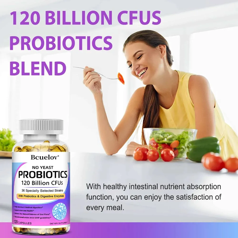 Probiotik Premium dengan Prebiotik dan Enzim Pencernaan Untuk Membantu Penghadaman dan Meningkatkan Sistem Imun - 120 Kapsul — image 5