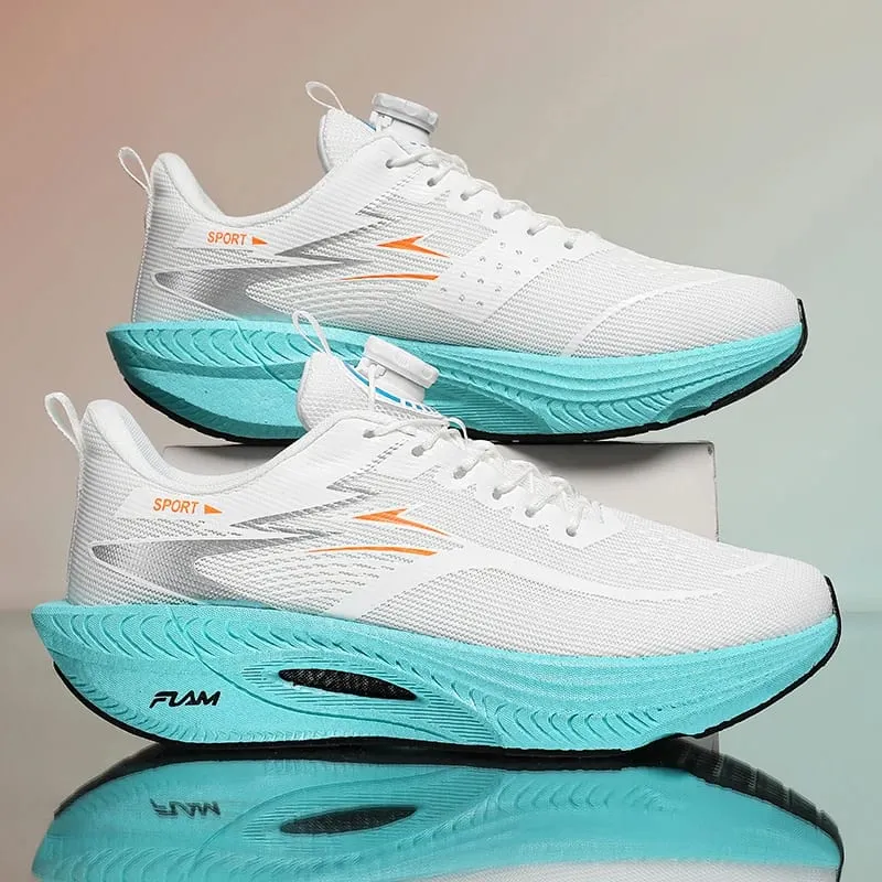 Men Marathon Running Shoes Sports Carbon Board Christmas Breathable Lightweight Women's Comfortable Athletic Nonskid Sneakers — image 7