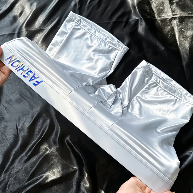 Herren-Unterwäsche, Boxer, Mann, solide, schlanke Eisseide, verlängertes Bein, Boxershorts, Ropa, mittlere Taille, Sporthöschen, männliche Unterhose — image 5