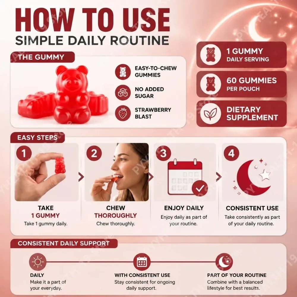 Gummies nutritionnelles avec vitamine K2 D3 Calcium et magnésium pour la santé des os et la relaxation Soutien au bien-être du sommeil Adultes 60 Gummies — image 6