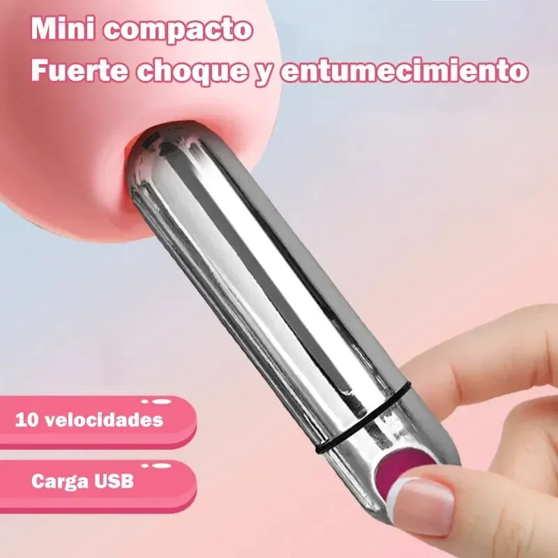 Mini Bullet ผู้หญิง Vibrator Vibrating G-Spot ช่องคลอดกระตุ้น Strong Shock Dildo Clitoris นวดเพศของเล่นสำหรับผู้หญิง — image 2