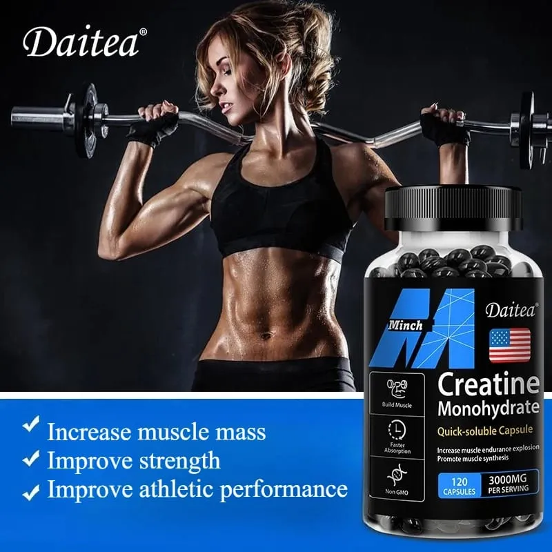 Kreatin Monohidrat 3000 Mg Yapılı Kas Atletik Performansı Artırır Fitness Enerji Üretimi Yetişkin Besin Takviyesi — image 5