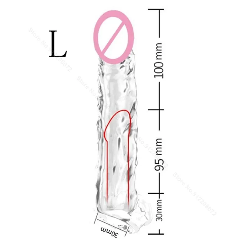 ชายขยายแขนอวัยวะเพศชายExtenderถุงยางอนามัยReusable Dildo Enhancerเพศของเล่นสำหรับผู้ชายDelay Ejaculation Cockหัวฉีด — image 7
