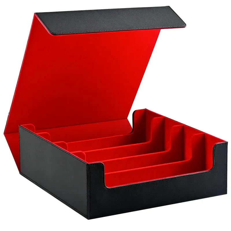 Trading Card Storage Box Holds 3000+ Cards Magnetic PU Leather Card Box Fits for Magic TCG Card Sports Cards — image 2
