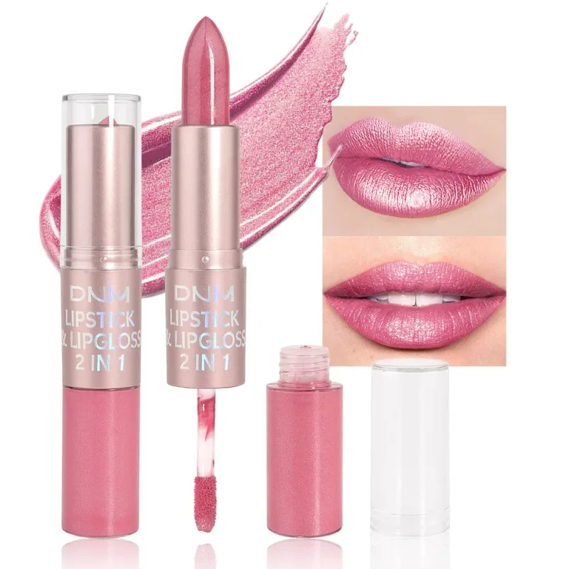 DNM Double Headed Mate ลิปสติกและลิปกลอสแต่งหน้ายาวนาน 2 In 1 Stick Moisturizing Lipgloss Tint เครื่องสำอางค์ Lip Stain — image 10