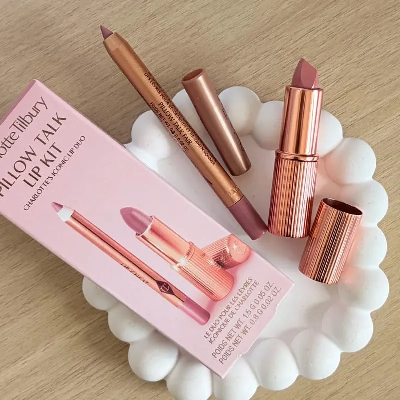 Make-up-Sets CT Lippenstift Light Pink Medium Pink Plumps Gloss Lip Tint Herzförmige zweifarbige Blush Lip Liner Lidschatten-Palette — image 28