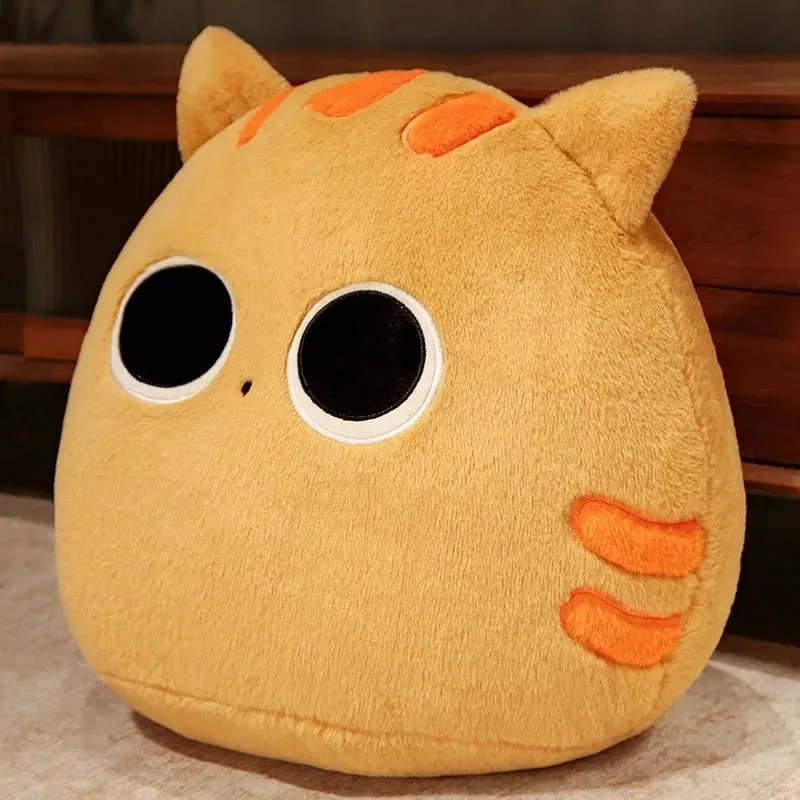 Bantal Mewah Kucing Hitam dan Coklat Bulat Lucu Berbulu Generik Boneka Lembut Mainan Sofa Tempat Tidur Bantal Punggung Dekorasi Rumah untuk Dewasa — image 12