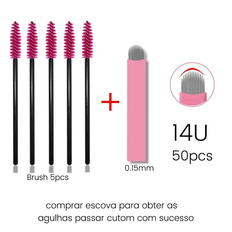 Kits de escovas de cílios descartáveis, agulhas de microblading, diâmetro 0.15mm, micro lâminas tebori, tatuagem, sobrancelha, suprimentos, aplicadores de maquiagem — image 12