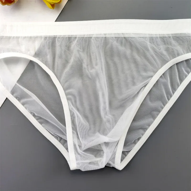 Seluar Dalam Lutsinar Bersaiz Besar Seluar Dalam Seksi untuk Lelaki dengan Pouch Nylon Hombre Slip Seluar Dalam Lelaki Bernafas XL-4XL — image 20