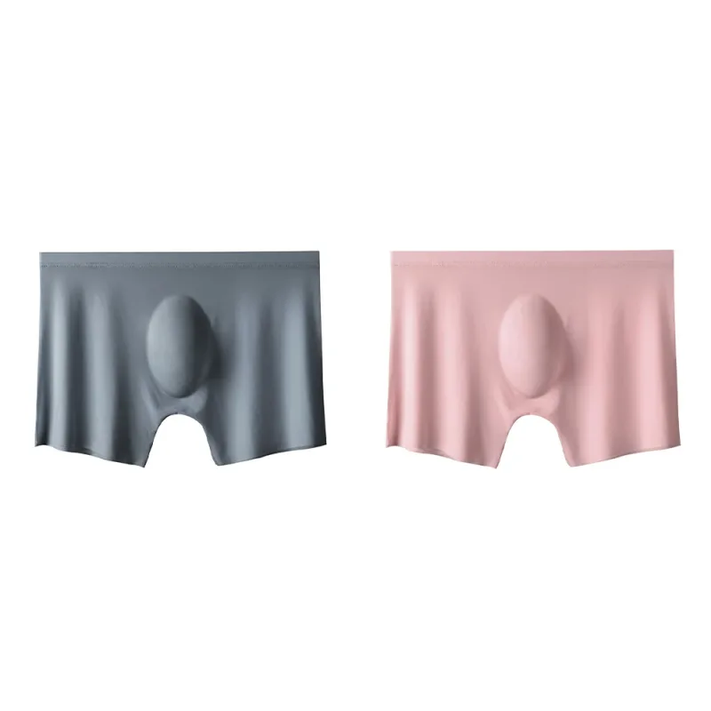 2Pc Men's Panties Ice Silk Underwear Men Underpants Boxers Seamless Man Ultra-thin Cool Breathable Boxer Shorts Male Boxershorts