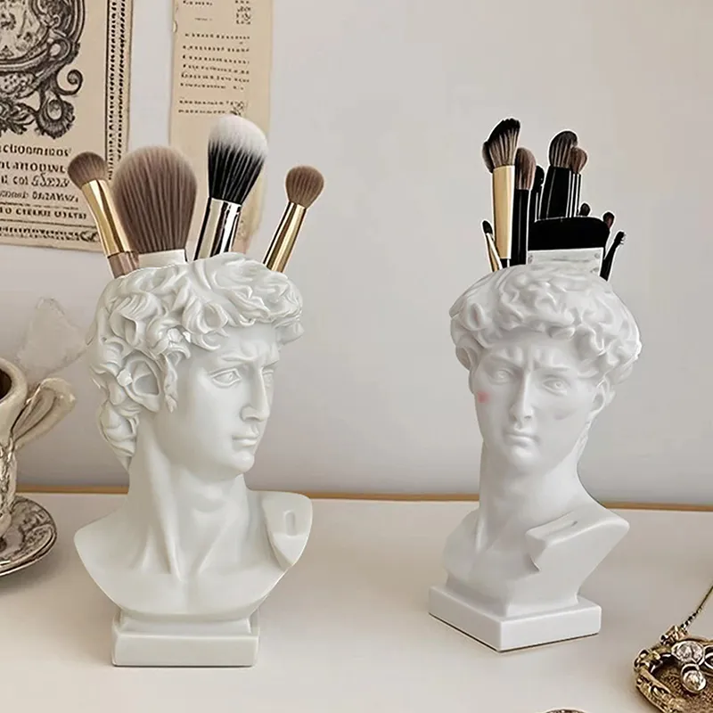 Kreativní socha Davida Tvarový štětec Hrnec Stolní ozdoby Úložná krabička Štětce na make-up pro domácnost Organizér — image 5