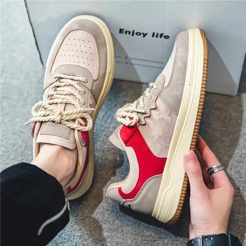 Chaussures de skateboard en toile vulcanisées confortables pour hommes, baskets décontractées assorties avec tout, chaussures d'étudiant à la mode — image 3