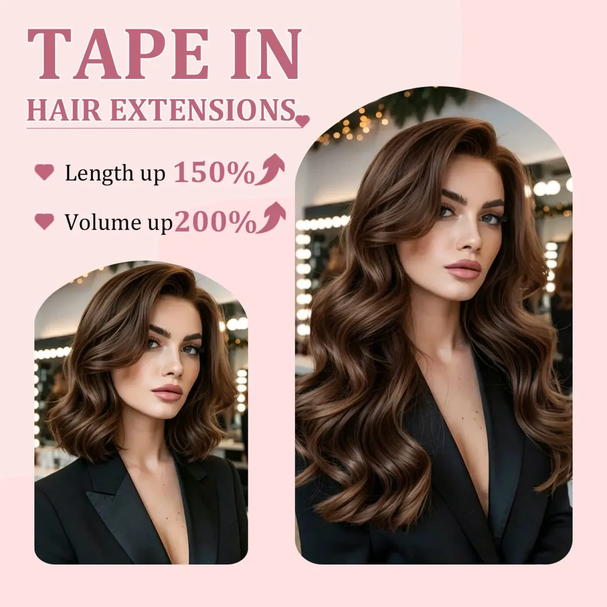 20 ชิ้น/แพ็คเทปต่อผมมนุษย์ Body WAVE เทปต่อผมมนุษย์จริงไม่มีรอยต่อเทป Real Human Hair EXTENSION — image 7