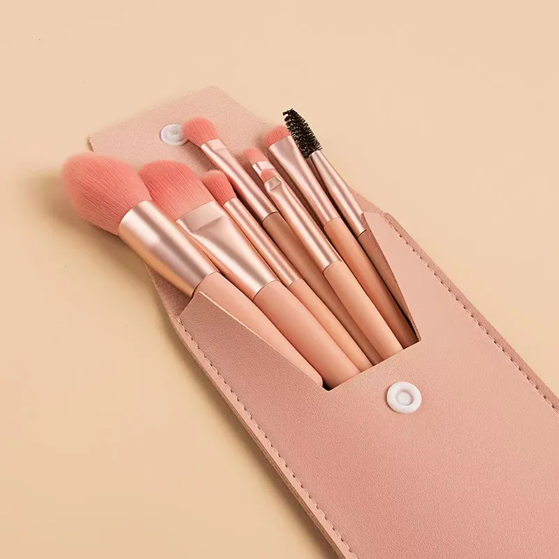 8Pcs Tragbare Make-Up Pinsel Set Frauen Kosmetik Lidschatten Erröten Pulver Schatten Foundation Blush Blending Concealer Make-Up-Tools — image 3