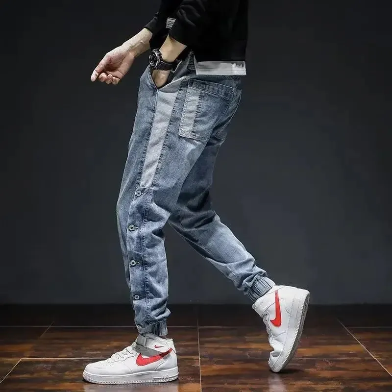Elastische Herren-Cowboy-Hose, Stretch, Y2k-Vintage-Designer-Hose, 90er-Jahre-Streetwear, gestapelt, weites Bein, weiches Denim, Original-Jeans für Herren — image 6
