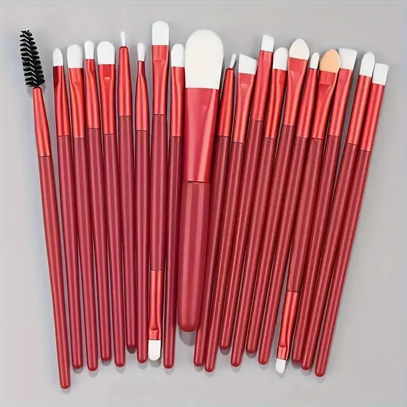 Sada 20ks štětců na make-up pro kosmetiku Foundation Blush Powder Eyeshadow Kabuki Blending Brush with Powder Puff Beauty Tools — image 20