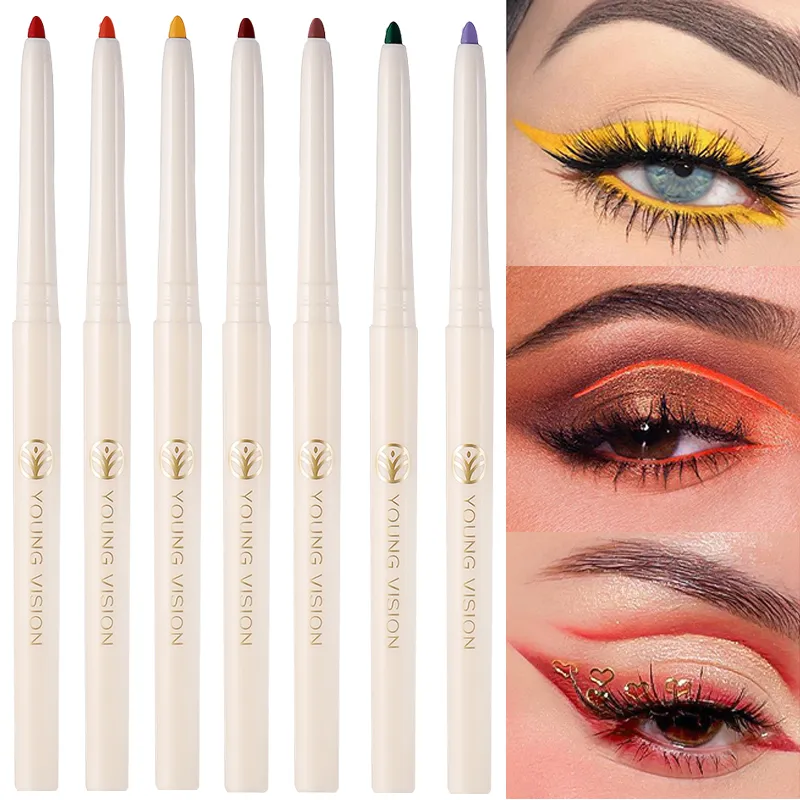 Silky Long Lasting Eye LinerดินสอBlade Tip Natural Matteไวน์อายไลเนอร์สีแดงง่ายต่อการสีและกันน้ำEye Make Upเครื่องสำอาง — image 3