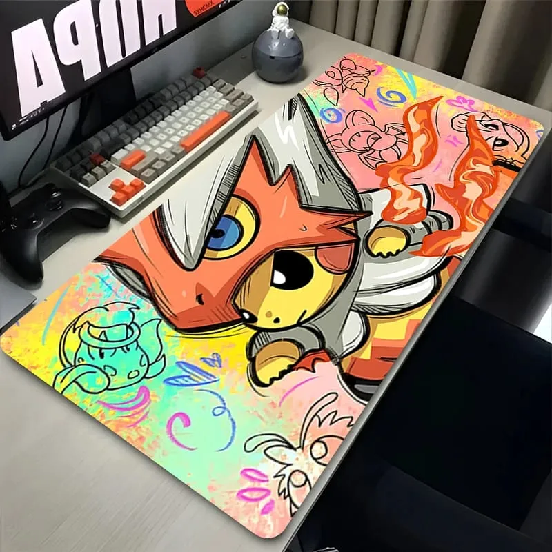 Muismat Groot spel Rubberen bureaumat Computertoetsenbord Pad P-Pokemon Pikachu PC Gaming Accessoires Tapijt Kawaii muismat — image 5