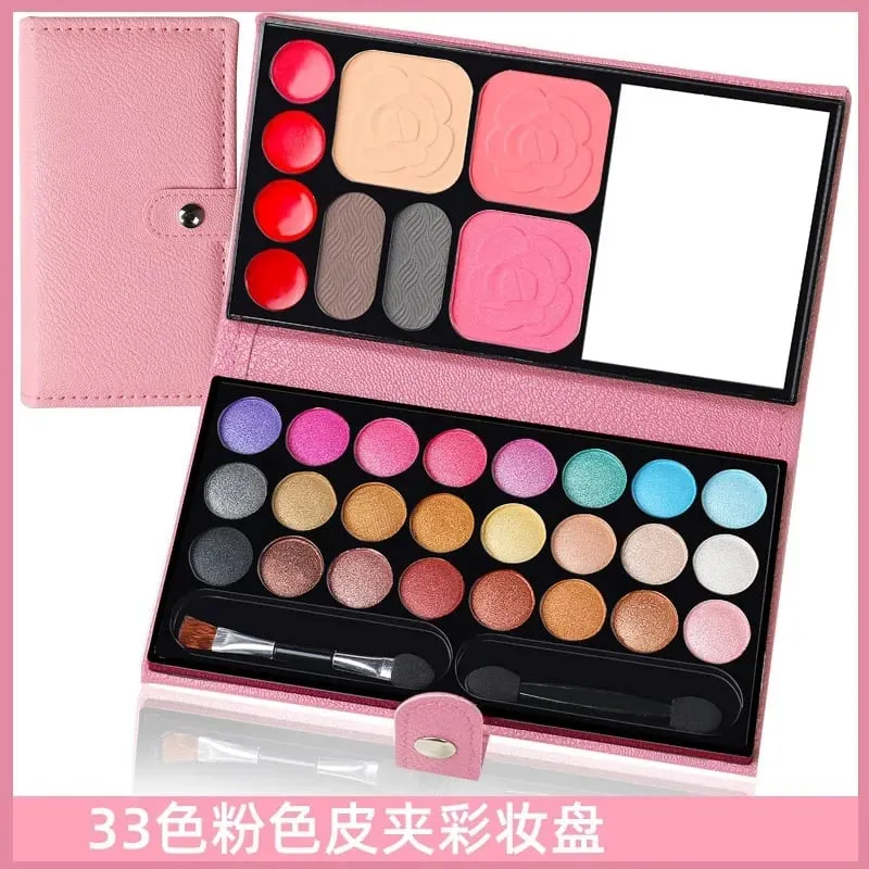 33 สีแต่งหน้าชุดอายแชโดว์ Blush ลิปสติกพาเลทยาวนานสาว Pan พร้อมกระจกเริ่มต้นแผ่นเครื่องสำอางค์แต่งหน้า — image 9