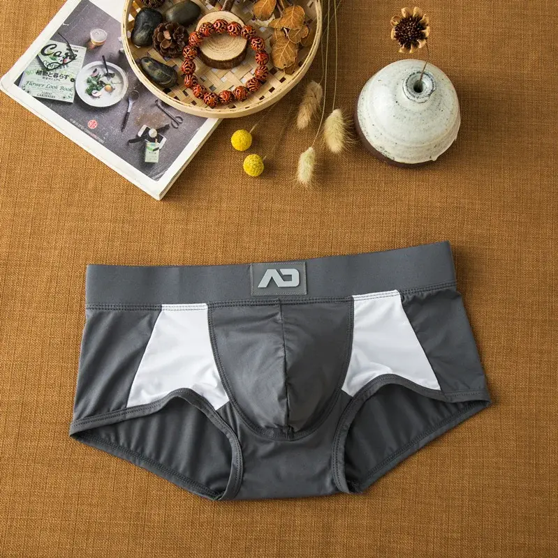 Ropa interior de seda de leche de ángulo plano para hombre, bóxers de talle bajo, cómodos y agradables para la piel, transpirables, suaves como la seda, de secado rápido — image 11