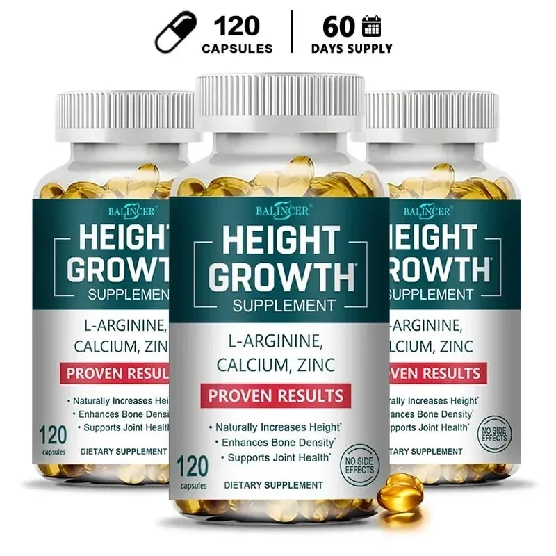 Height Gaining Supplement - Calcium L-Arginine Vitamin D3 Zinc Supplement - Promotes Bone Growth - Helps Natural Height Growth — image 10