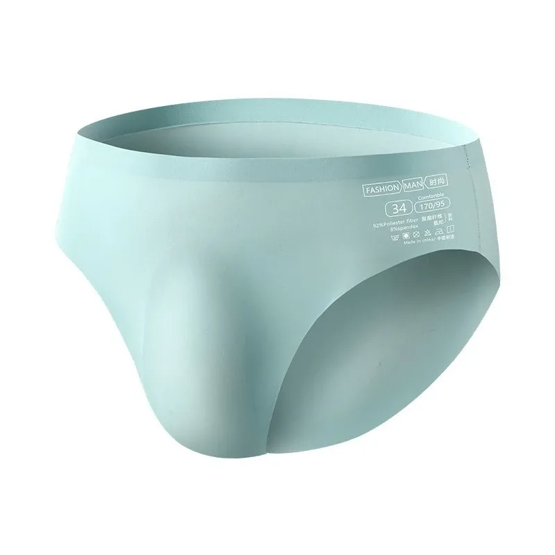 Slip senza cuciture da uomo in seta di ghiaccio Estate Nuove mutandine intimo traspirante alla moda ultrasottile trasparente sexy ad asciugatura rapida — image 14