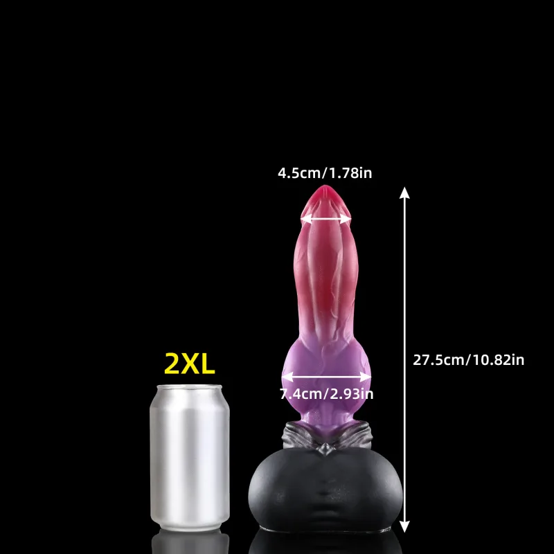 Nothosaur Ungu Merah Realistik Palam Dubur Besar Palam Punggung Fantasi Haiwan Dildo Urut Dubur Dilator Penerokaan Sensual Mainan Seks — image 8