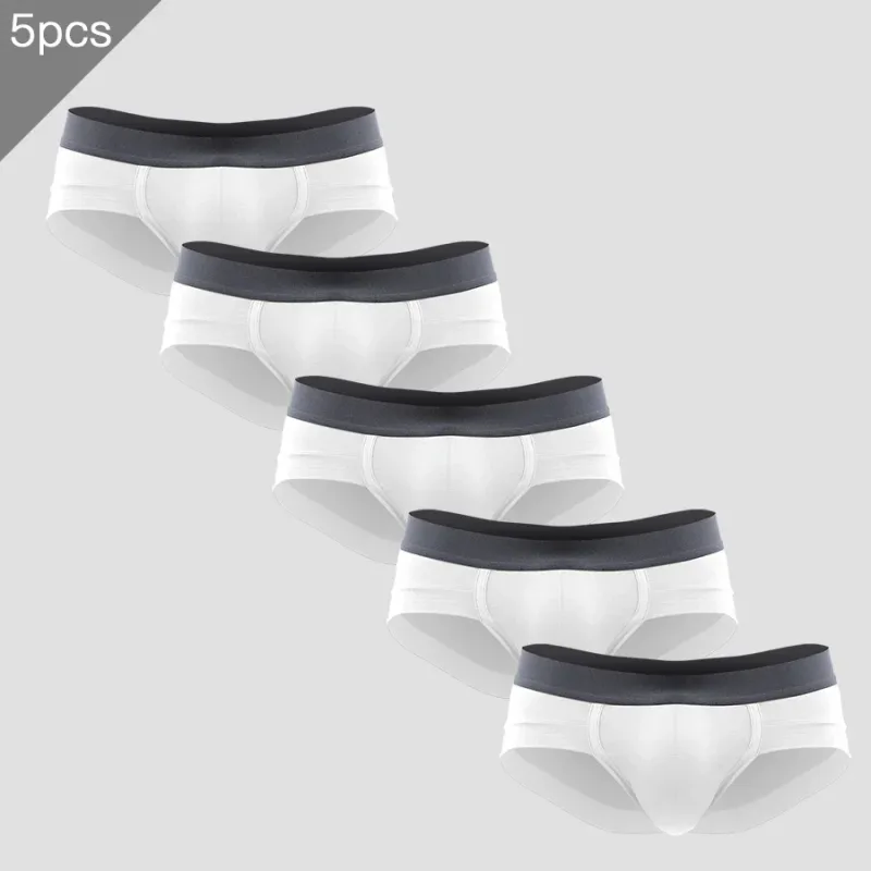 5PCSSlip da tre pezzi da uomo con custodia a forma di U, tessuto modal, traspirante, pantaloni a vita bassa estivi per giovani — image 2
