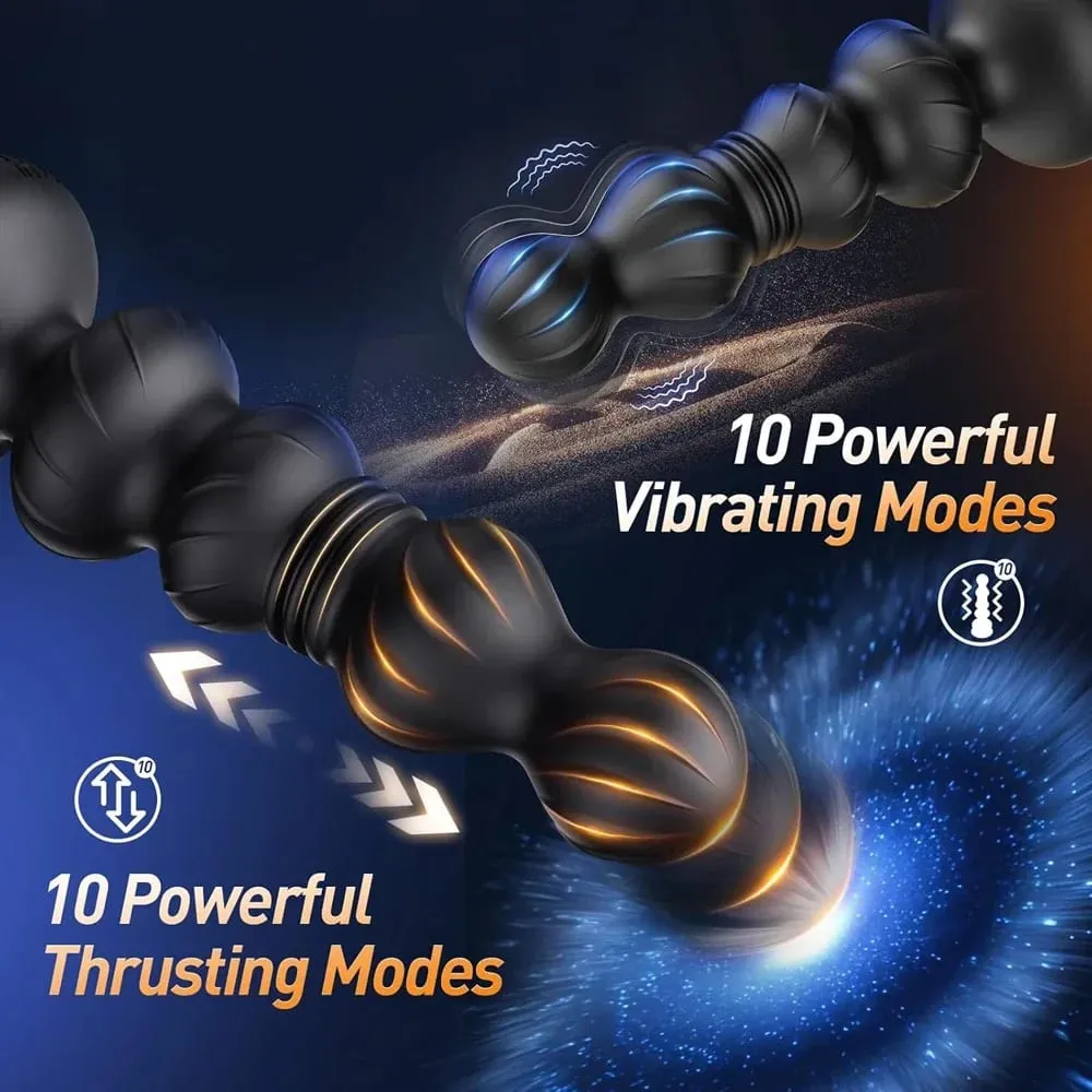 Perline anali spinte per uomini Massaggiatore prostatico Donne Butt Plug Vibratore anale Palline anali Masturbatore in silicone Giocattolo adulto del sesso — image 3