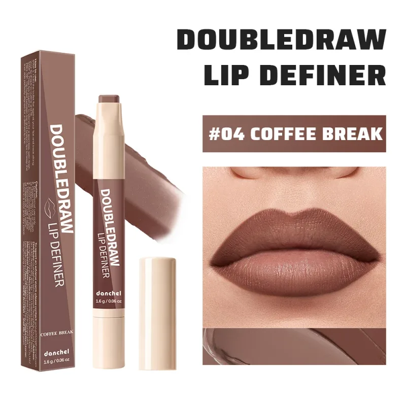 Double Draw Lip Definer 2 In 1 Lip Liner And Lip Gloss Silky Cream Texture Long Lasting Hydrating High Pigment Waterproof Makeup — image 13
