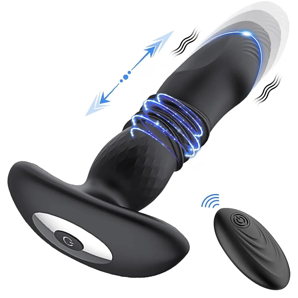 Plug anale vibrante telescopico vibratore di controllo APP giocattolo del sesso telecomandato per plug anale per massaggiatore prostatico maschile con dildo anale adulto — image 5