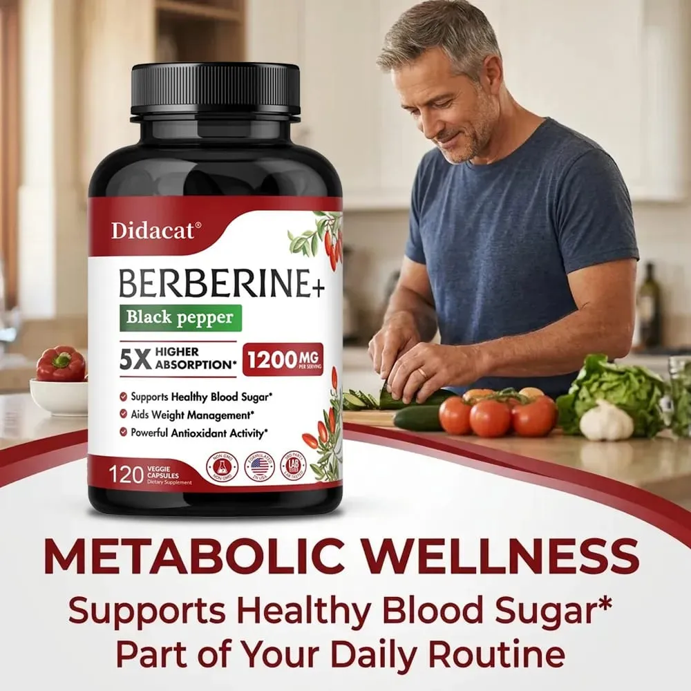 แคปซูลเสริม Berberine พรีเมี่ยม 1200 MG รองรับระบบภูมิคุ้มกันหัวใจและหลอดเลือดสุขภาพหัวใจและระบบทางเดินอาหาร — image 5
