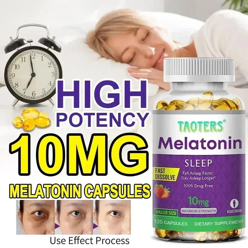 เมลาโทนินแคปซูล 10 มก. - ส่งเสริมการนอนหลับพักผ่อนและลดความเครียด การนอนหลับอย่างต่อเนื่องมีฤทธิ์ต้านอนุมูลอิสระ — image 2