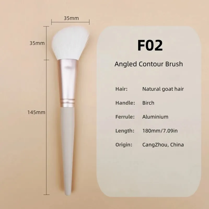 Angled Sculpting Brush Contour Natural Goat Hair Face Blusher Powder Makeup Brushes — image 2