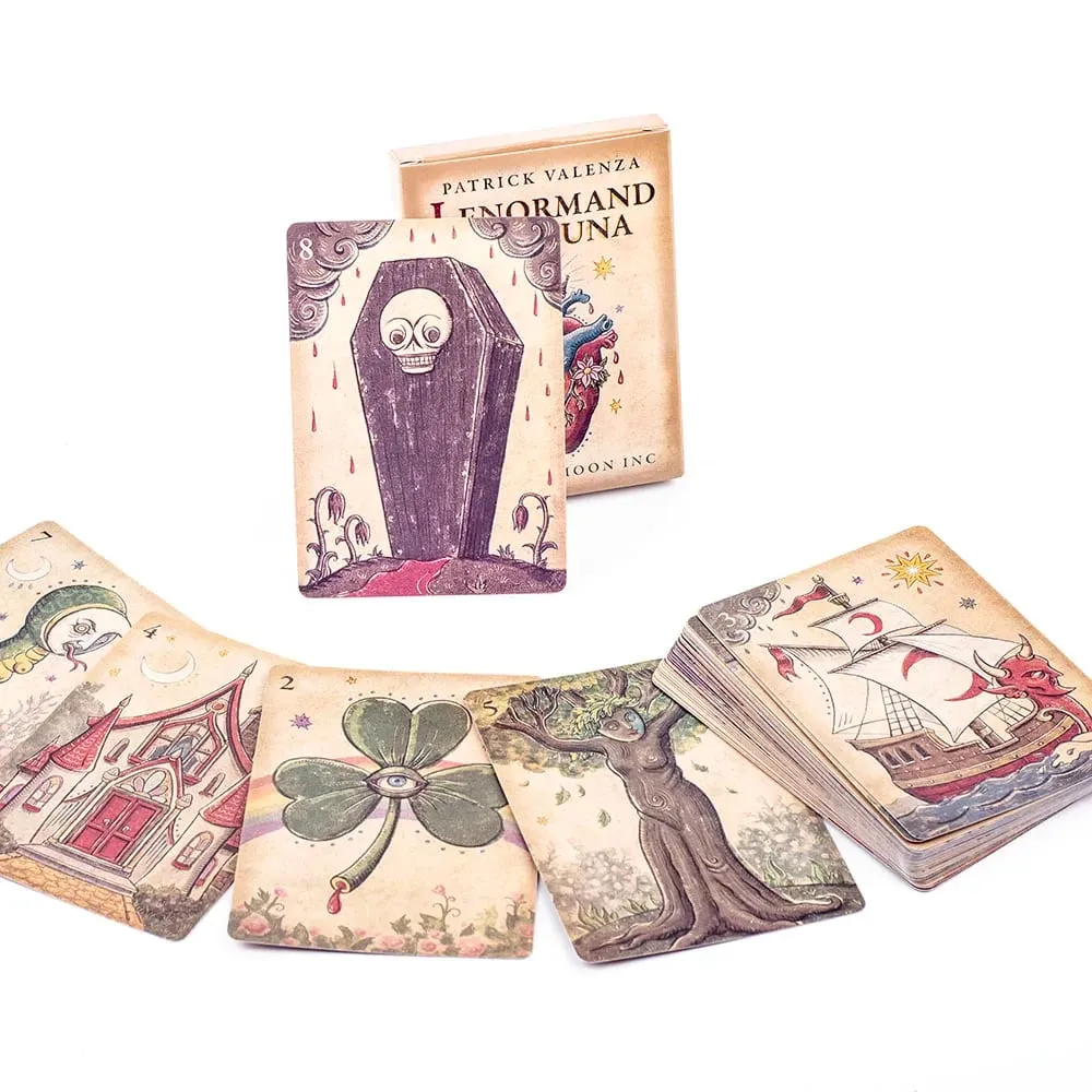 Lenormand Della Luna Mazzo di Tarocchi 36 Pz Divinazione Destino Tarocchi Carte Oracle Intrattenimento per feste Carte da gioco da tavolo 7.3 * 10.2 cm — image 1
