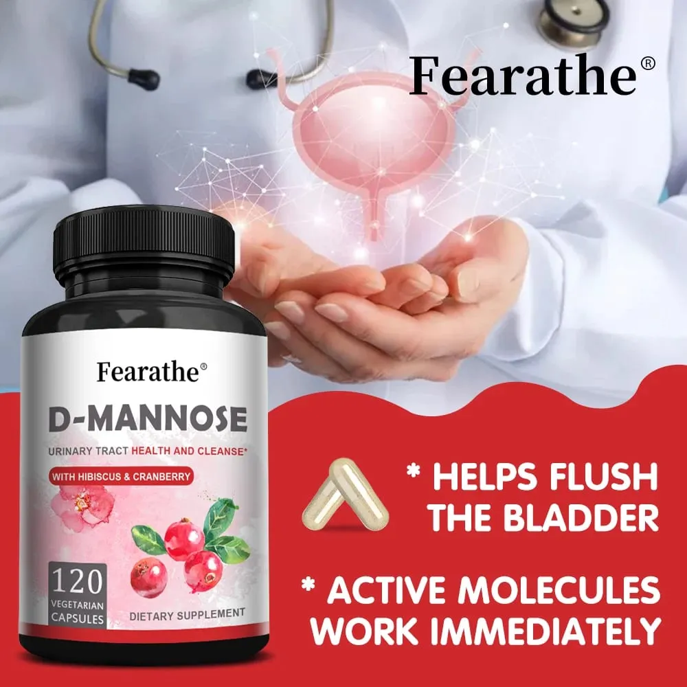 D-Mannose, rein natürliches Nahrungsergänzungsmittel zur Unterstützung der Harnwegsgesundheit, hilft bei der Blasengesundheit. Nahrungsergänzungsmittel, 120 Kapseln — image 6