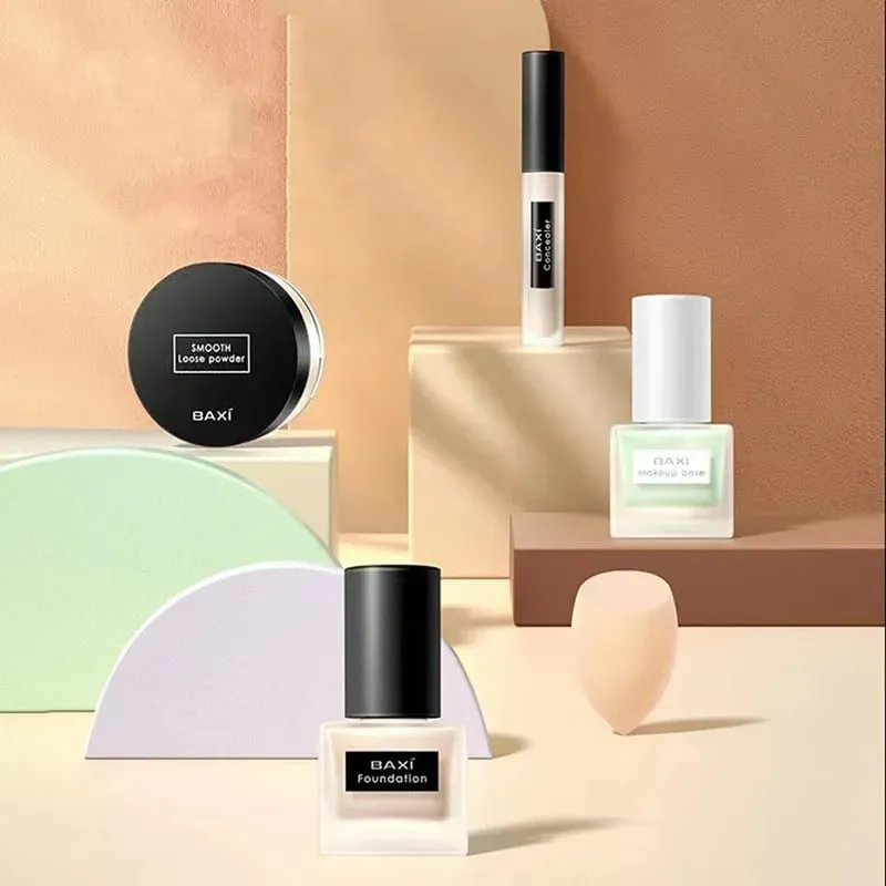 Maquillaje en polvo facial, base de maquillaje mate, crema para rostro, corrector profesional de círculo oscuro, crema correctora líquida cosmética — image 3