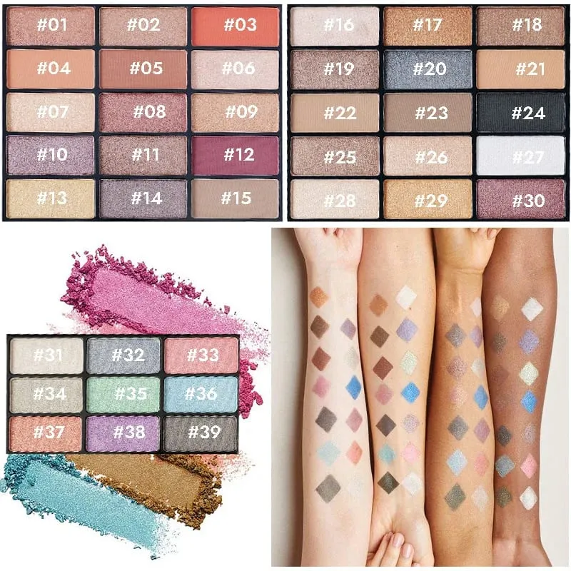 All-in-One-Make-up-Paletten-Set, Kombination aus Lidschatten, Lipgloss, Lippenstift, Rouge, Highlight-Puder in einem kompakten Kit — image 3