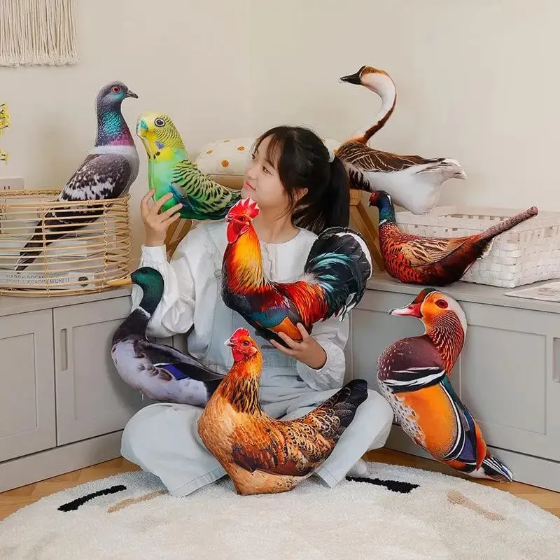 Realistico 3D Gallo Peluche Cuscino di Tiro Morbido Soffice Cuscino con Stampa Vivida per Divano Letto Decor Regalo Unico per Gli Amanti degli Animali — image 6